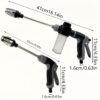 1pc ProClean Portable High-Pressure Car Wash Spray Gun, 3/4" & 1/2" Quick Connect Adapter, Multi-Function Garden Hose Nozzle with Adjustable Thickened Wand for Auto & Pet Cleaning, Plastic Material, Hand Wash Only - Image 7