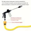 1pc ProClean Portable High-Pressure Car Wash Spray Gun, 3/4" & 1/2" Quick Connect Adapter, Multi-Function Garden Hose Nozzle with Adjustable Thickened Wand for Auto & Pet Cleaning, Plastic Material, Hand Wash Only - Image 2