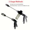1pc ProClean Portable High-Pressure Car Wash Spray Gun, 3/4" & 1/2" Quick Connect Adapter, Multi-Function Garden Hose Nozzle with Adjustable Thickened Wand for Auto & Pet Cleaning, Plastic Material, Hand Wash Only - Image 5