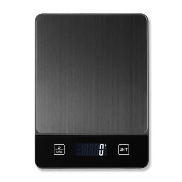 1pc Digital Kitchen Scale with LCD Display - Precision Grams & Ounces for Weight Loss, Baking, Cooking, Keto, and Meal Prep - 10kg/22lb Capacity, 304 Stainless Steel, Not Including Batteries, Healthy Eating | Sleek Black Finish | Durable Construction - Image 3
